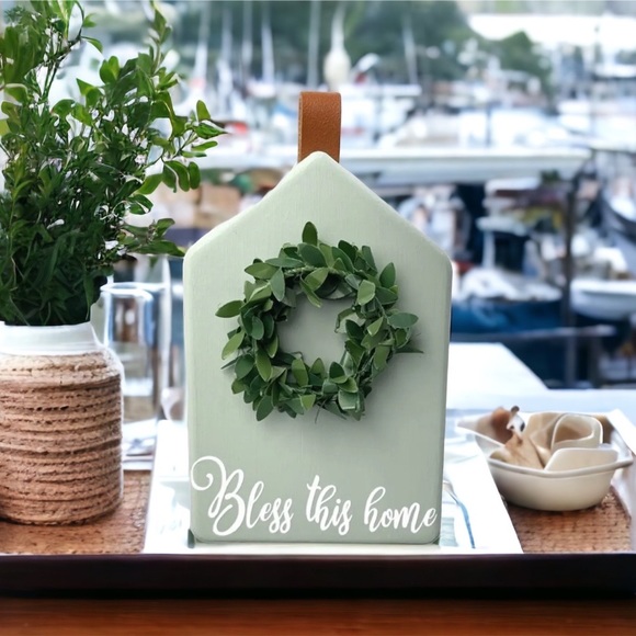 Bless This Home Ceramic House - Picture 2 of 4